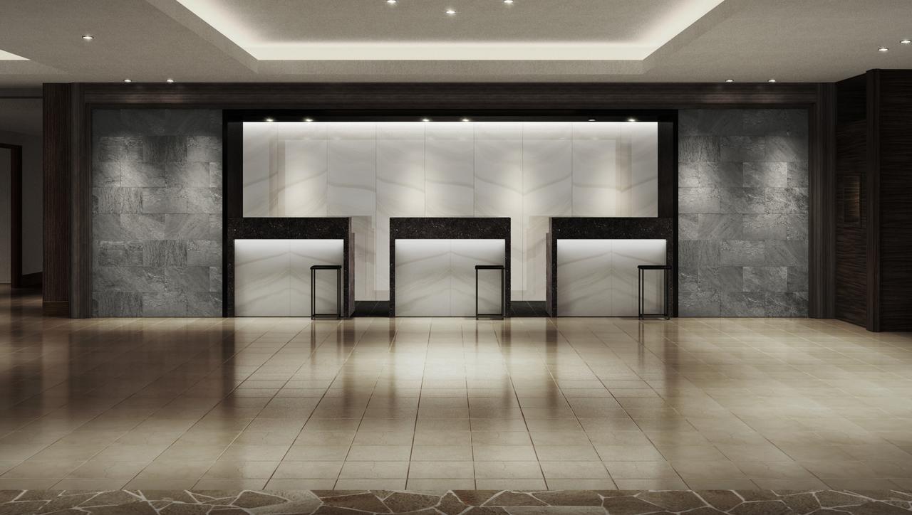 นันกิ-ชิระฮะมะ แมริออท โฮเต็ล Hotel ชิราฮามะ ภายนอก รูปภาพ 3D rendering of a lobby